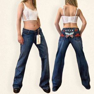 NWTs Butterfly Embroidery Love Lowrise Bootcut jeans by Vigoss vintage size 11